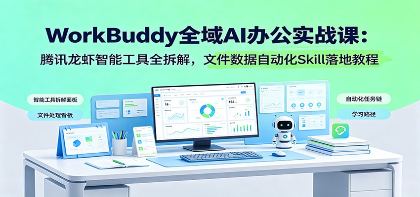WorkBuddy全域AI办公实战课:腾讯龙虾智能工具全拆解,文件数据自动化Skill落地教程-悟空知识星球