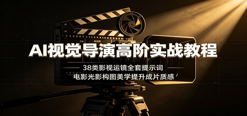 AI视觉导演高阶实战教程：38类影视运镜全套提示词，电影光影构图美学提升成片质感-悟空知识星球
