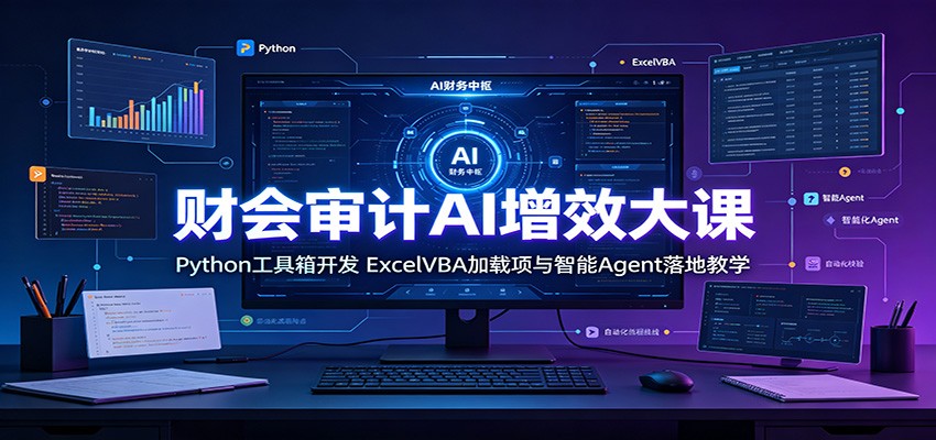 财会审计AI增效大课：Python工具箱开发，ExcelVBA加载项与智能Agent落地教学-悟空知识星球