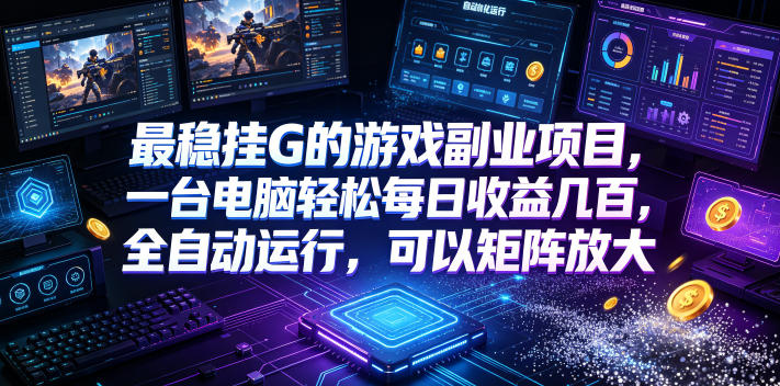 低成本网游挂机项目,单号保底日入100左右,可矩阵放大!合法合规!-悟空知识星球