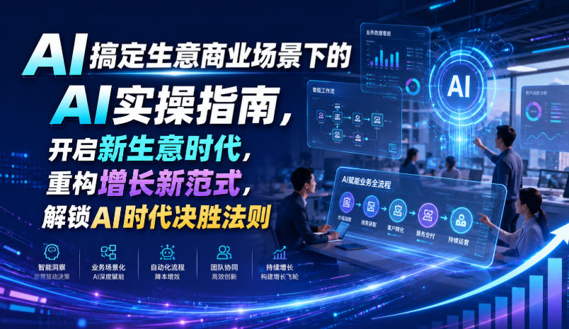 AI搞定生意商业场景下的AI实操指南,开启新生意时代,重构增长新范式,解锁AI时代决胜法则【文档】-悟空知识星球