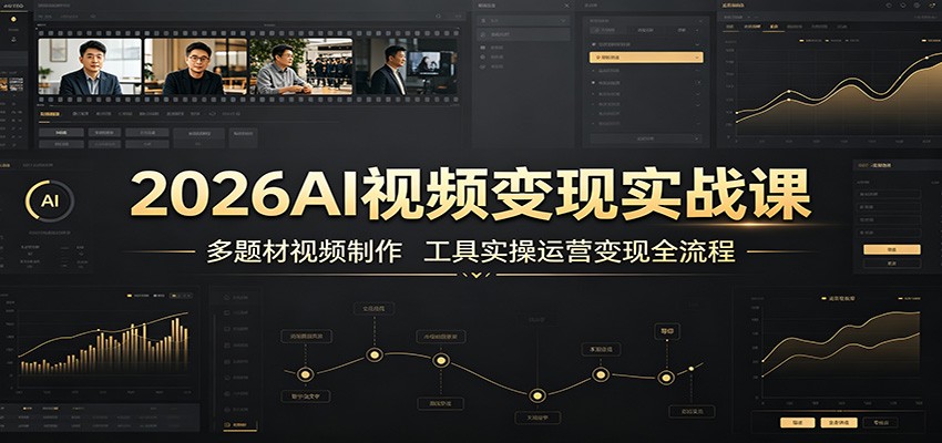 2026AI视频变现实战课：多题材视频制作，工具实操运营变现全流程-悟空知识星球