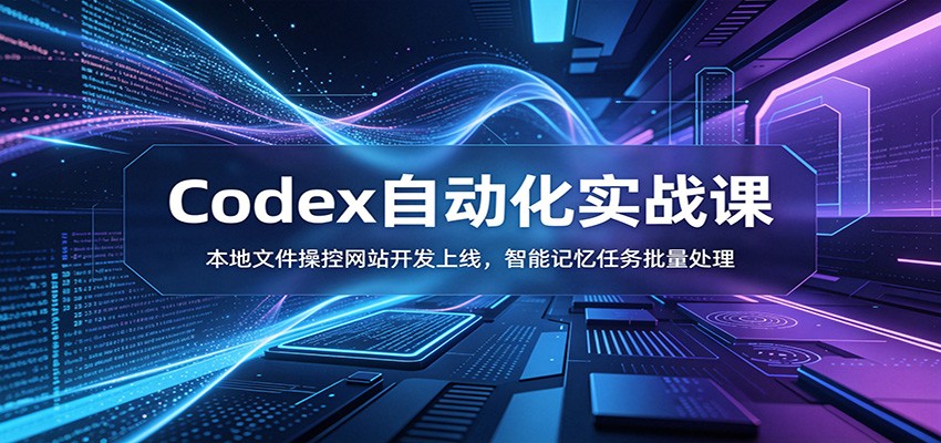 Codex自动化实战课：本地文件操控网站开发上线，智能记忆任务批量处理-悟空知识星球