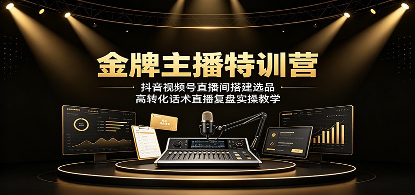 金牌主播特训营:抖音视频号直播间搭建选品,高转化话术直播复盘实操教学-悟空知识星球