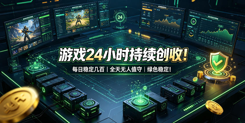 游戏24小时持续创收!每日稳定几百,全天无人值守,绿色稳定!【揭秘】-悟空知识星球
