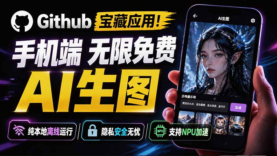 (19681期)Github宝藏应用!手机端无限免费AI 生图,纯本地离线运行,支持NPU加速 斩获3.1k stars,local-dream-悟空知识星球