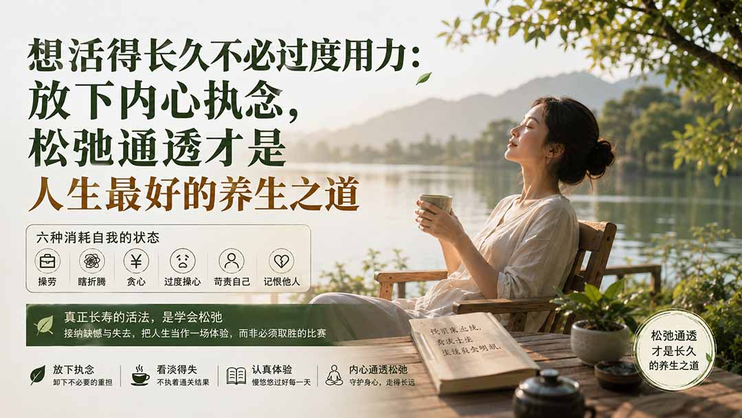 （20007期）付费文章：想活得长久不必过度用力：放下内心执念，松弛通透才是人生最好的养生之道-悟空知识星球