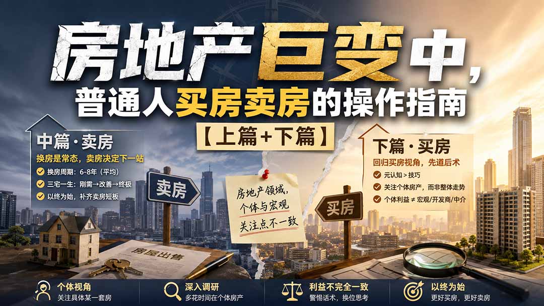 （20021期）付费文章：房地产巨变中，普通人买房卖房的操作指南【上篇+下篇】-悟空知识星球