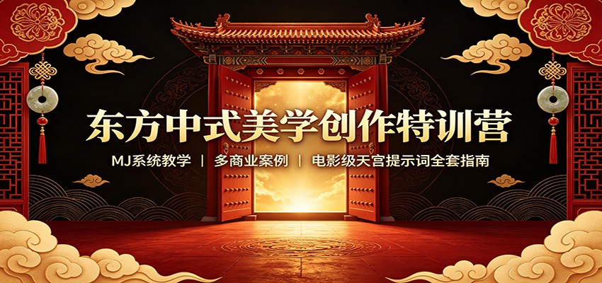 东方中式美学创作特训营：MJ系统教学，多商业案例，电影级天宫提示词全套指南-悟空知识星球