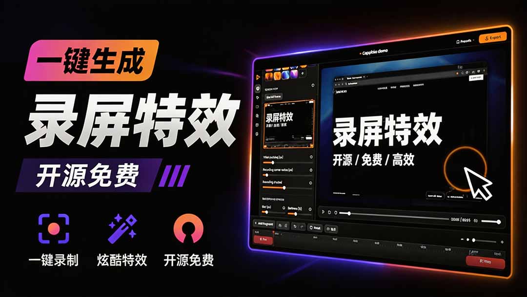 (19893期)Windows录屏神器来了!一键添加自动缩放、光标润色与画面美化效果,轻松省下笔录屏软件费用 Capptivo-悟空知识星球
