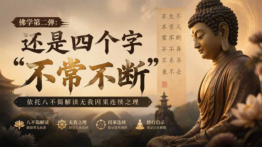 (19779期)付费文章:佛学第二弹:还是四个字“不常不断”依托八不偈解读无我因果连续之理-悟空知识星球
