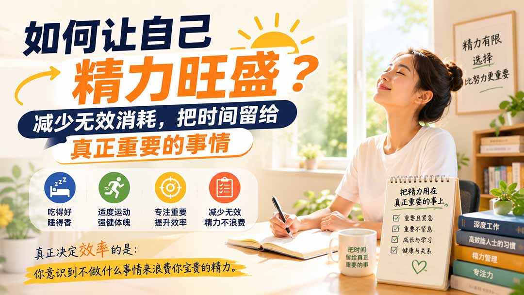 （20071期）付费文章：如何让自己精力旺盛？减少无效消耗，把时间留给真正重要的事情-悟空知识星球