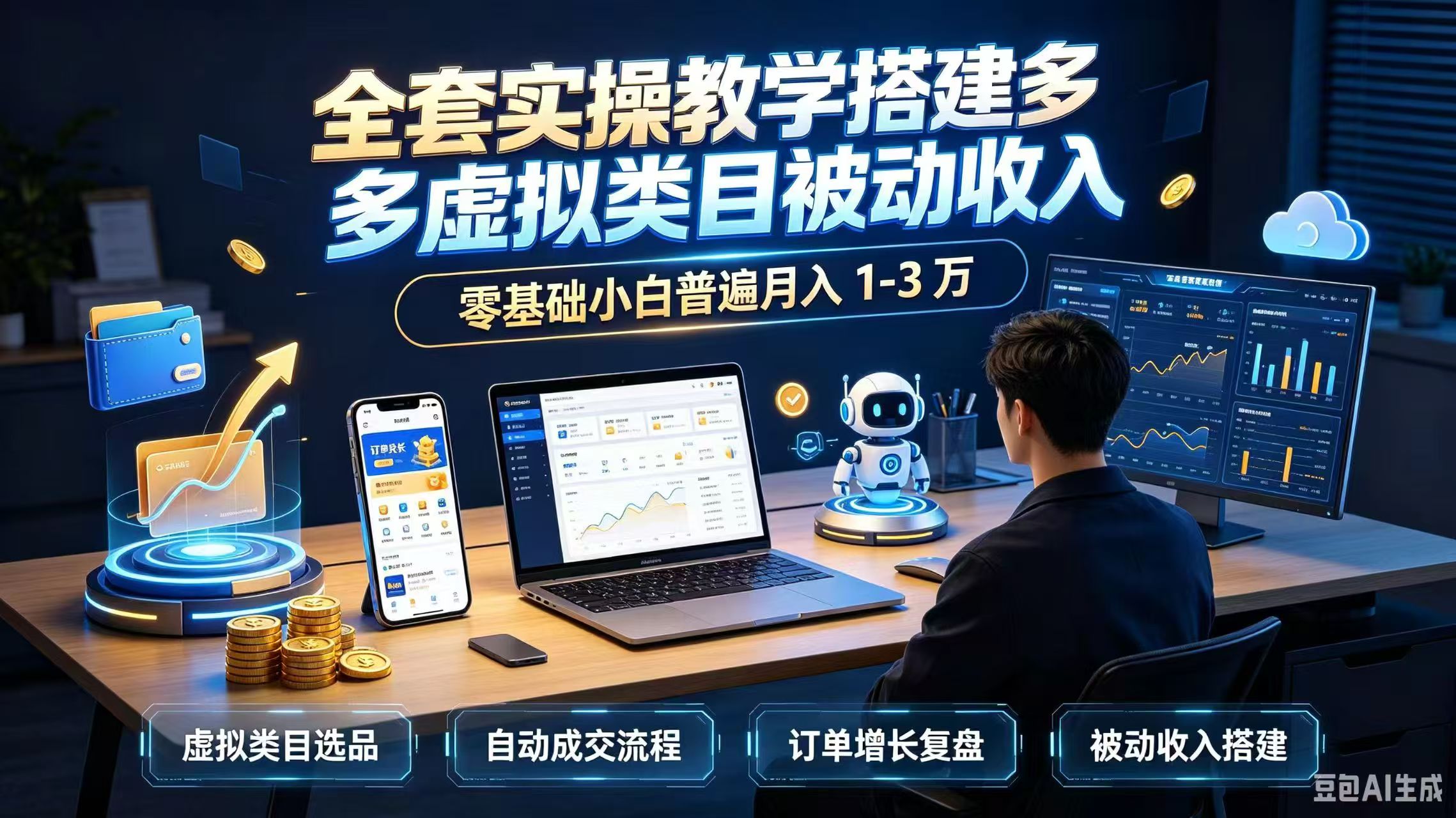 （20076期）全套实操教学搭建多多虚拟类目被动收入，零基础小白普遍月入 1-3 万-悟空知识星球