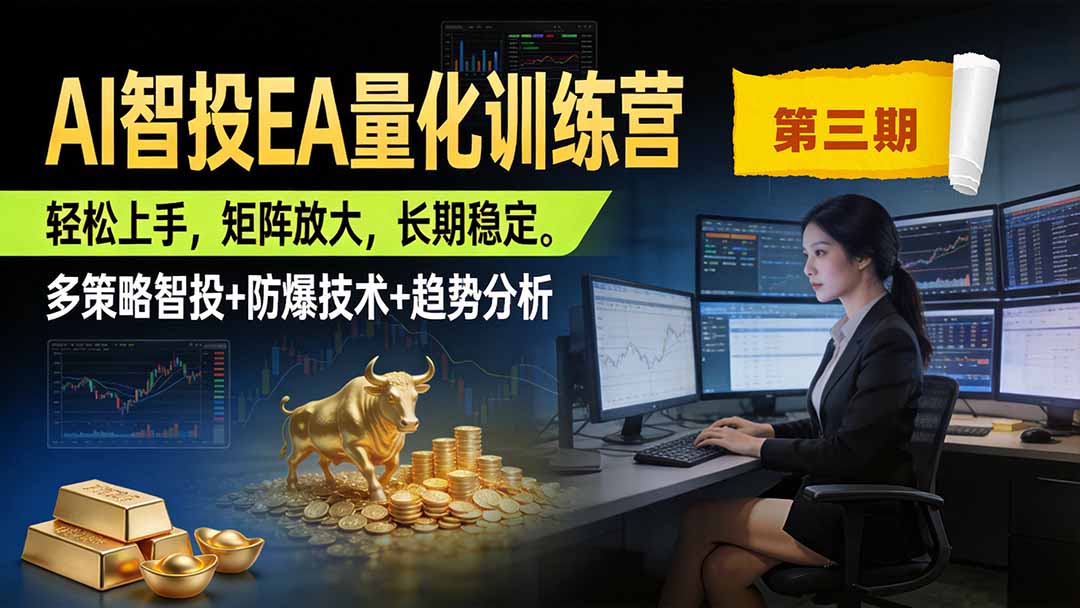(19737期)AI智投EA量化训练营第三期,多策略智投+防爆技术+趋势分析 ,小白轻松上手,矩阵放大,长期稳定,日入500U。-悟空知识星球
