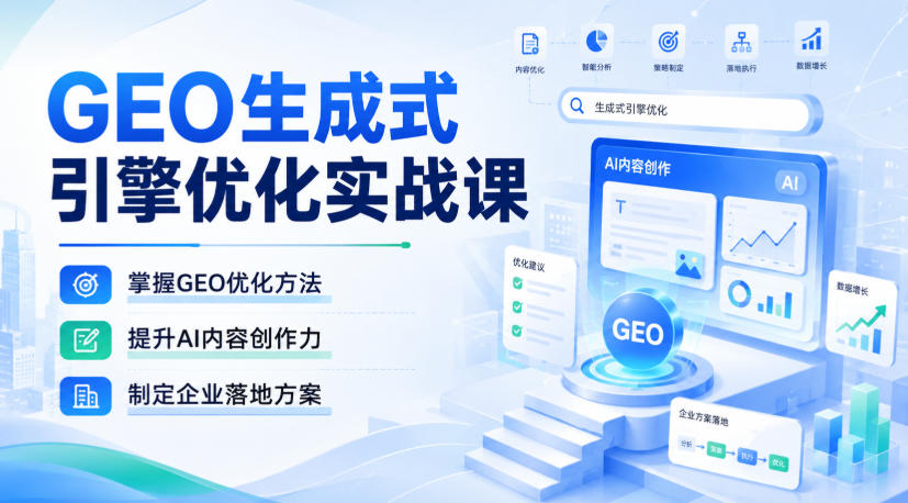 GEO生成式引擎优化实战课,掌握GEO优化方法,提升AI内容创作力,制定企业落地方案-悟空知识星球