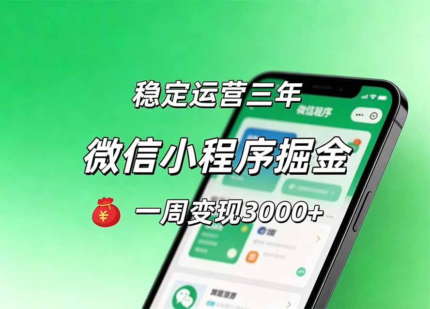 （20077期）月收益稳定1W+的微信小程序，前期积累客户，后期躺平养老，小白轻松上手-悟空知识星球