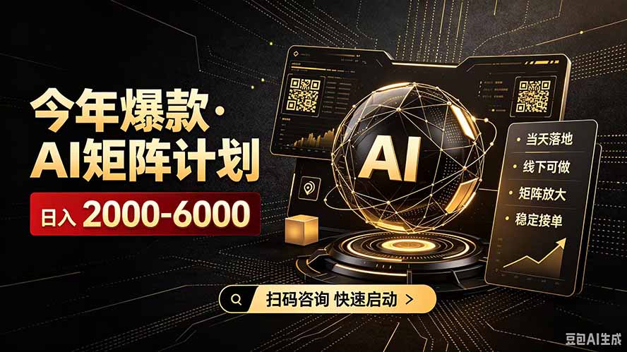 (19703期)AI矩阵计划!日收益3000-8000+,项目绿色长久,安全合规靠谱,可批量放大。扶持工作室和分公司-悟空知识星球