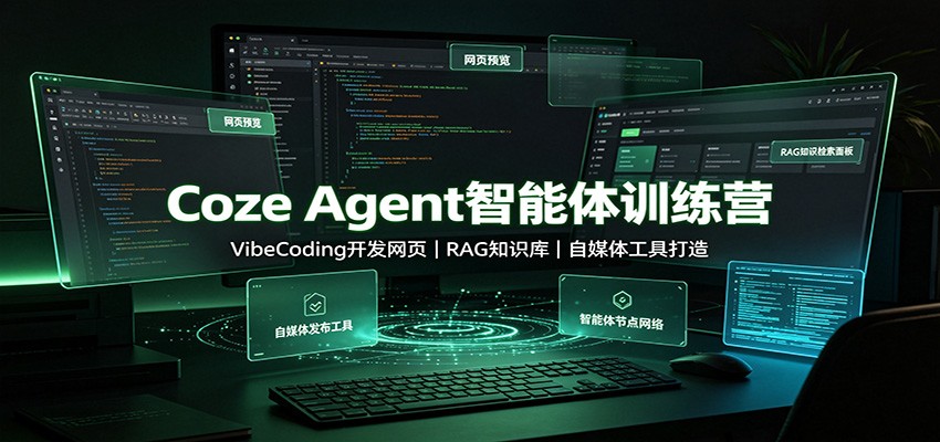 Coze Agent智能体训练营：VibeCoding开发网页，RAG知识库，自媒体工具打造-悟空知识星球