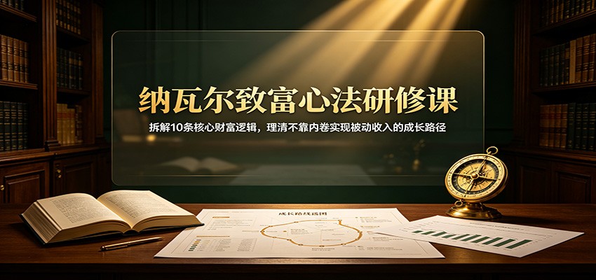 纳瓦尔致富心法研修课:拆解10条核心财富逻辑,理清不靠内卷实现被动收入的成长路径-悟空知识星球