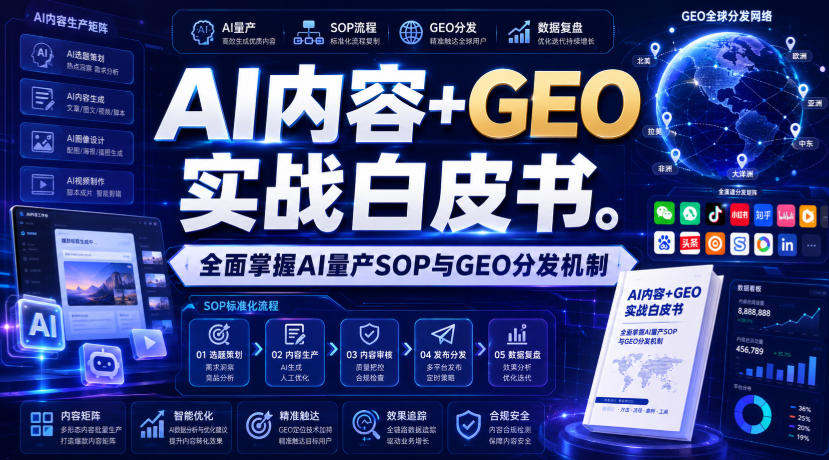 AI内容+GEO实战白皮书，全面掌握AI量产SOP与GEO分发机制【文档】-悟空知识星球