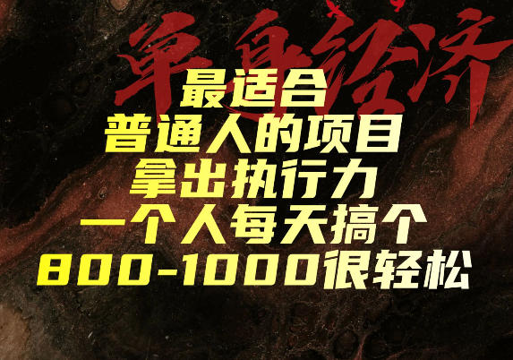最适合普通人的项目，拿出执行力一个人每天搞个800-1k很轻松【揭秘】-悟空知识星球