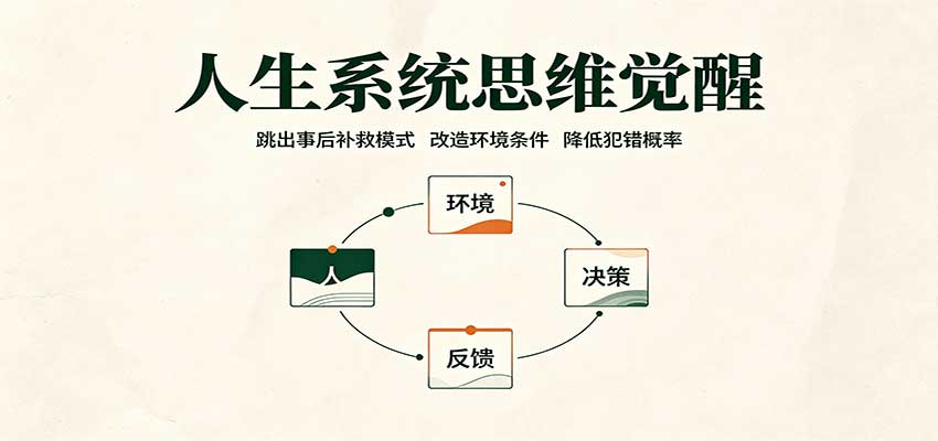 人生系统思维觉醒:跳出事后补救模式,改造环境条件,降低犯错概率-悟空知识星球
