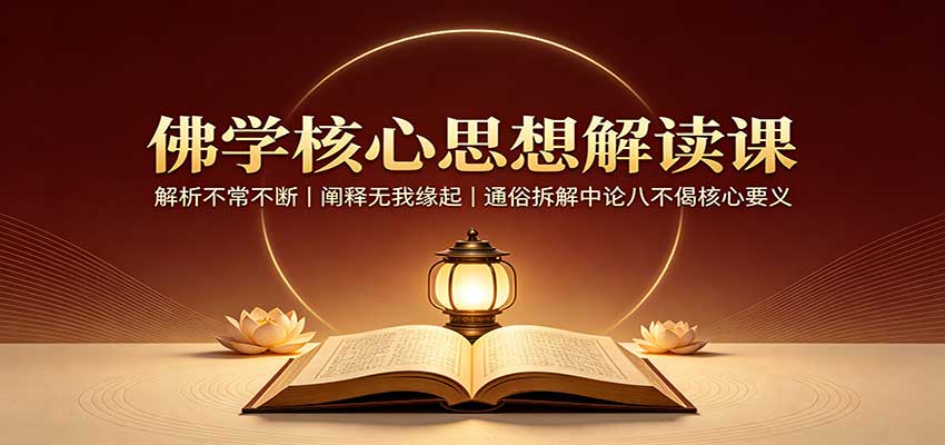 佛学核心思想解读课:解析不常不断,阐释无我缘起,通俗拆解中论八不偈核心要义-悟空知识星球