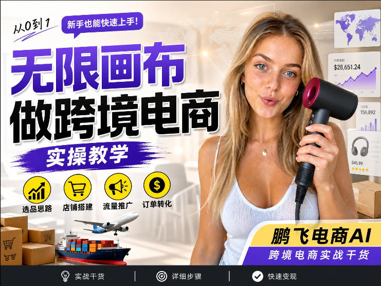 【跨境电商必备】AI无线画布制作商品宣传视频,四步搞定,无线画布工作流,操作简单好上手-悟空知识星球