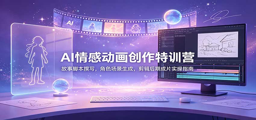 AI情感动画创作特训营:故事脚本撰写,角色场景生成,剪辑后期成片实操指南-悟空知识星球