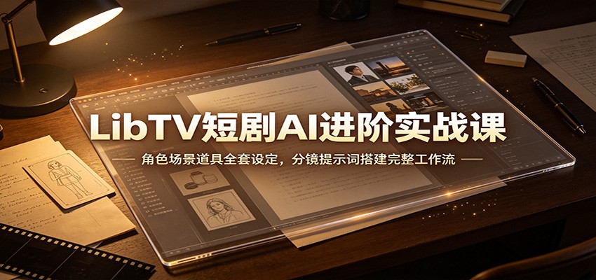 LibTV短剧AI进阶实战课：角色场景道具全套设定，分镜提示词搭建完整工作流-悟空知识星球