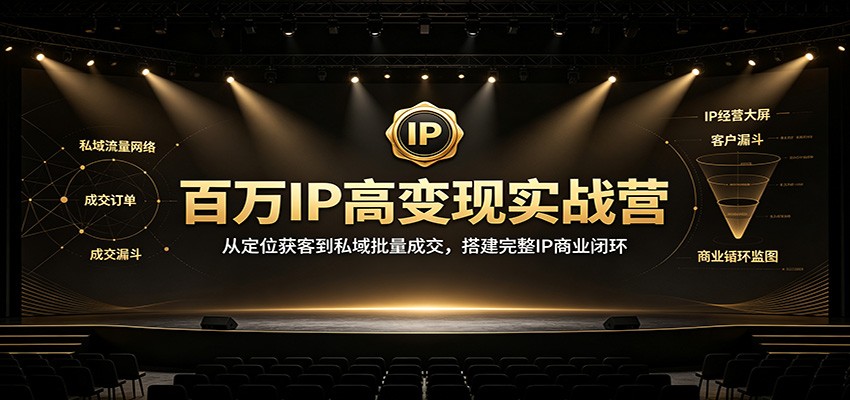 百万IP高变现实战营：从定位获客到私域批量成交，搭建完整IP商业闭环-悟空知识星球