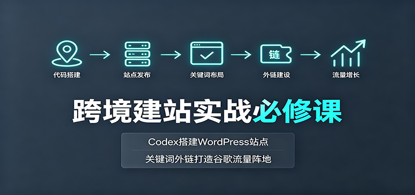 跨境建站实战必修课:Codex搭建WordPress站点,关键词外链打造谷歌流量阵地-悟空知识星球
