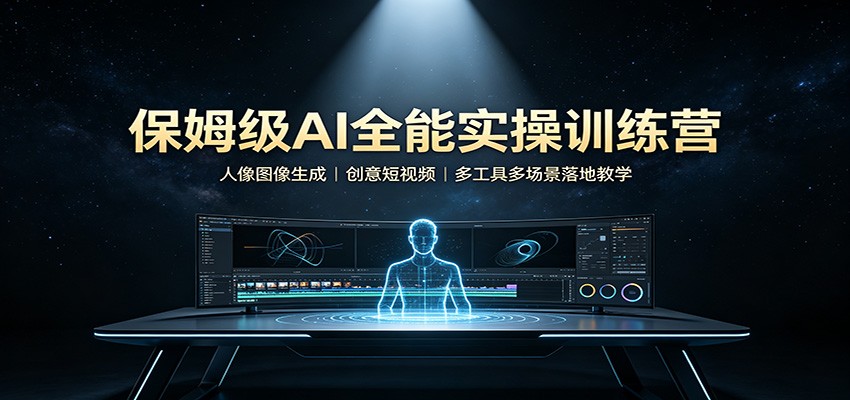 保姆级AI全能实操训练营:人像图像生成,创意短视频,多工具多场景落地教学-悟空知识星球