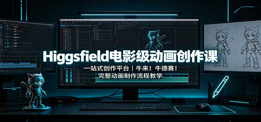 Higgsfield电影级动画创作课：一站式创作平台，牛来！牛德赛！完整动画制作流程教学-悟空知识星球