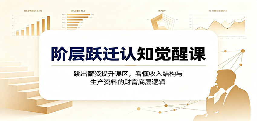 阶层跃迁认知觉醒课:跳出薪资提升误区,看懂收入结构与生产资料的财富底层逻辑-悟空知识星球