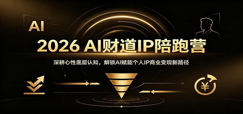 2026 AI财道IP陪跑营:深耕心性底层认知,解锁AI赋能个人IP商业变现新路径-悟空知识星球