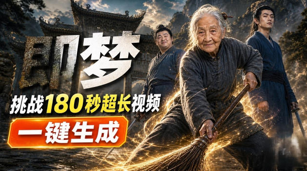 即梦挑战180秒超长视频！一键生成3分钟电影？完整制作流程详细分享！-悟空知识星球