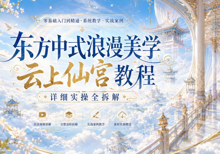 东方中式浪漫美学云上仙宫教程，详细实操全拆解-悟空知识星球