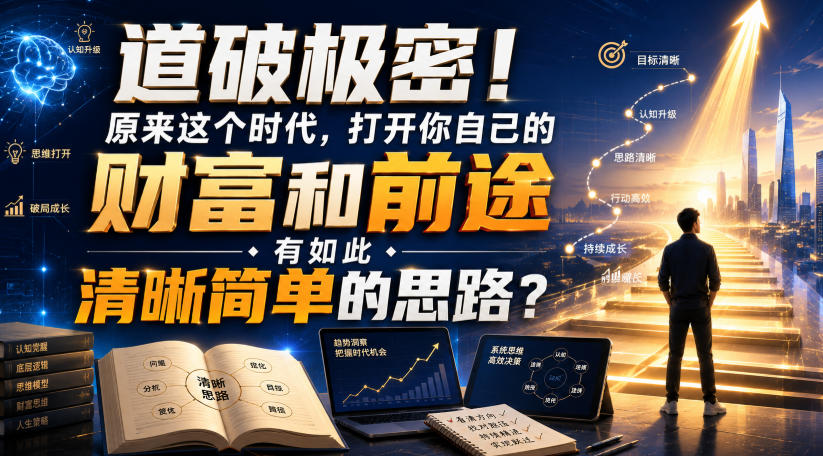 公众号灏泽异谈付费文：道破极密！原来这个时代，打开你自己的财富和前途，有如此清晰简单的思路？！-悟空知识星球