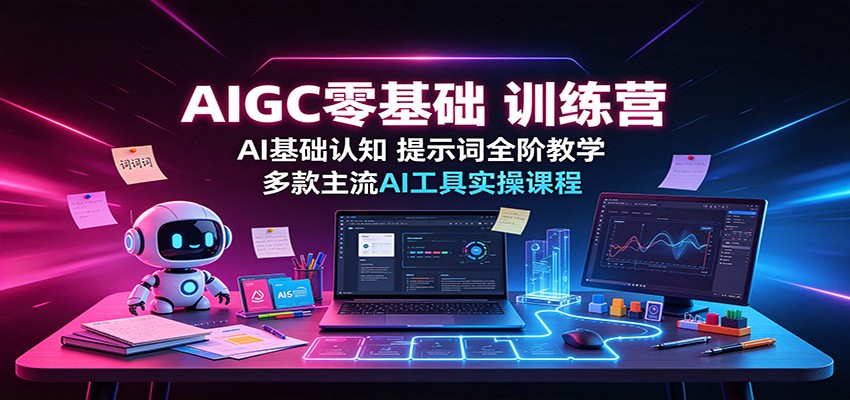 AIGC零基础训练营:AI基础认知,提示词全阶教学,多款主流AI工具实操课程-悟空知识星球