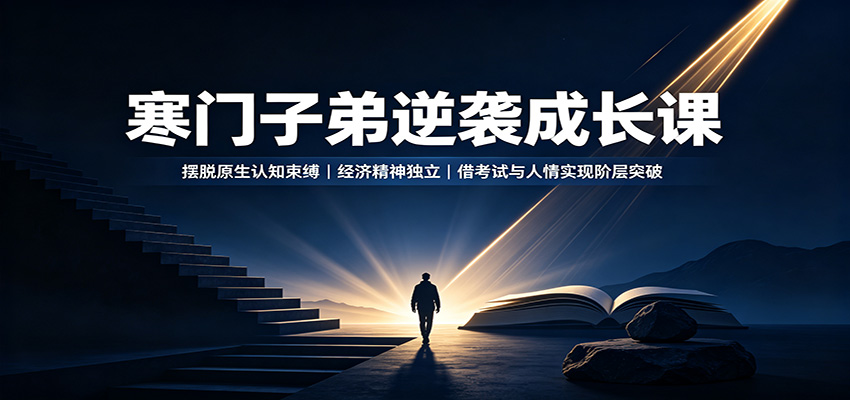 寒门子弟逆袭成长课：摆脱原生认知束缚，经济精神独立，借考试与人情实现阶层突破-悟空知识星球