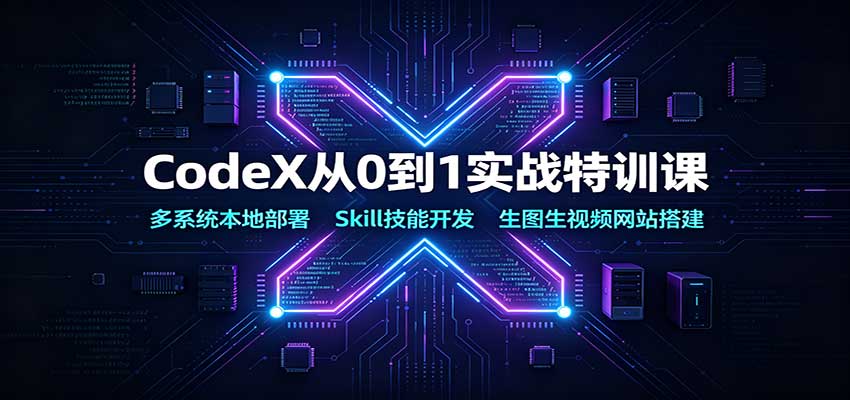 CodeX从0到1实战特训课:多系统本地部署,Skill技能开发,生图生视频网站搭建-悟空知识星球