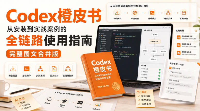 Codex橙皮书，从安装到实战案例的全链路使用指南，完整图文合并版-悟空知识星球