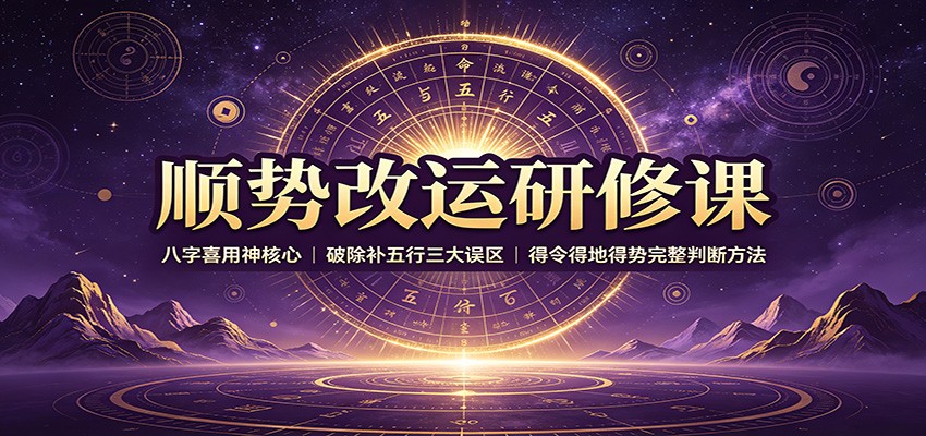 顺势改运研修课:八字喜用神核心,破除补五行三大误区,得令得地得势完整判断方法-悟空知识星球