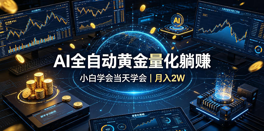 AI全自动黄金量化躺賺:小白学会当天学会,月入2W!【揭秘】-悟空知识星球