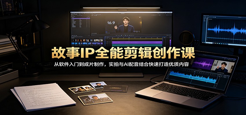 故事IP全能剪辑创作课：从软件入门到成片制作，实拍与AI配音结合快速打造优质内容-悟空知识星球