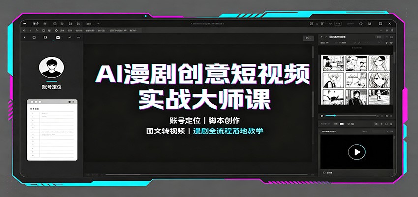 AI漫剧创意短视频实战大师课：账号定位脚本创作，图文转视频，漫剧全流程落地教学-悟空知识星球