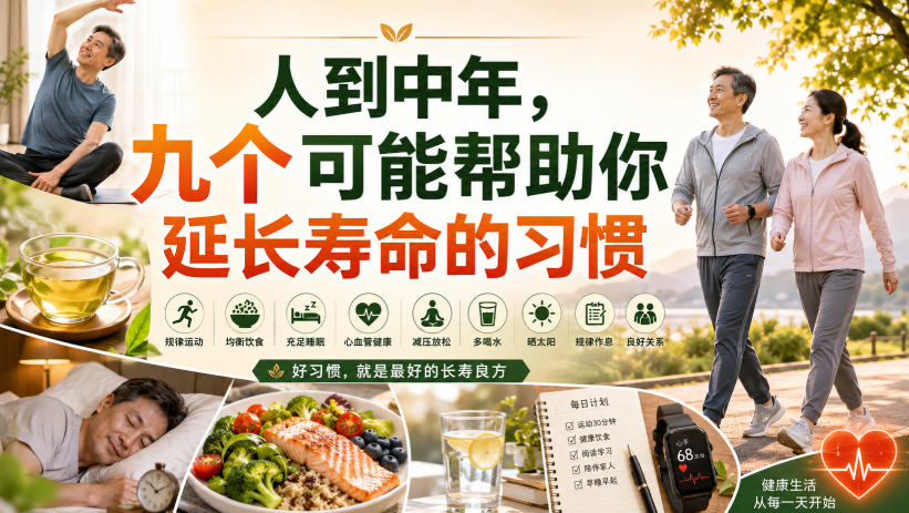 付费文章:人到中年,九个可能帮助你延长寿命的习惯-悟空知识星球