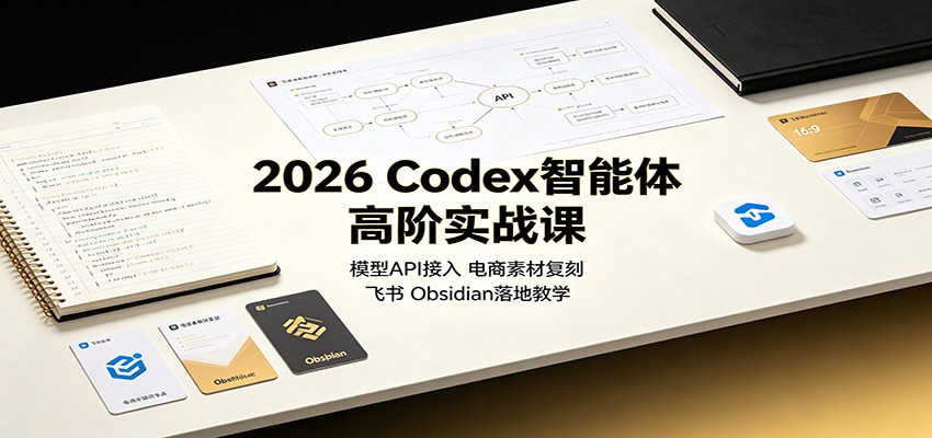2026 Codex智能体高阶实战课:模型API接入,电商素材复刻,飞书Obsidian落地教学-悟空知识星球