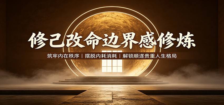 修己改命边界感修炼：筑牢内在秩序，摆脱内耗消耗，解锁顺遂贵重人生格局-悟空知识星球